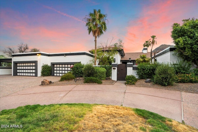 contemporary house with a garage