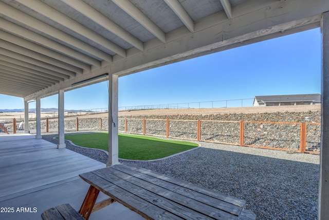 view of patio / terrace with a fenced backyard