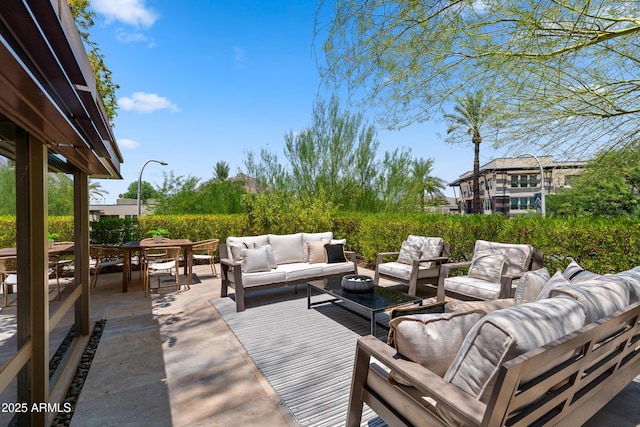 view of patio / terrace featuring an outdoor hangout area