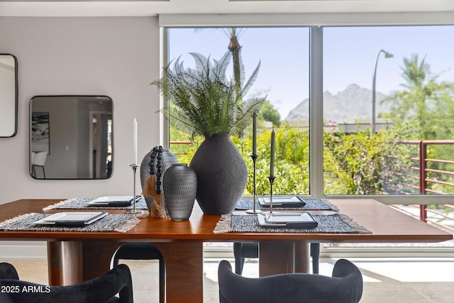 office with a mountain view and plenty of natural light