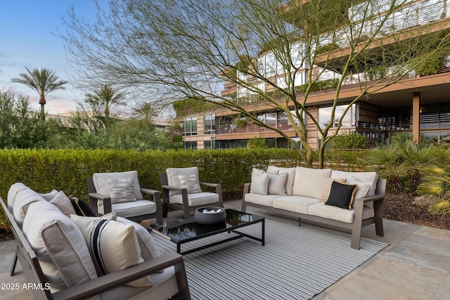 view of patio / terrace with an outdoor hangout area