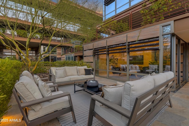 view of patio / terrace featuring an outdoor hangout area