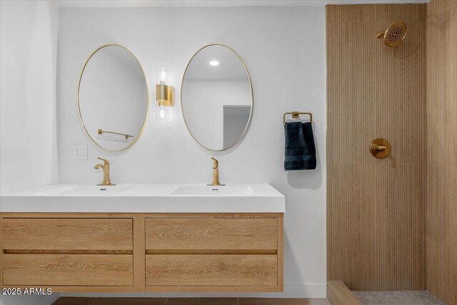 4400 N 20th St, Phoenix, AZ 85016 - bathroom featuring a shower and double vanity