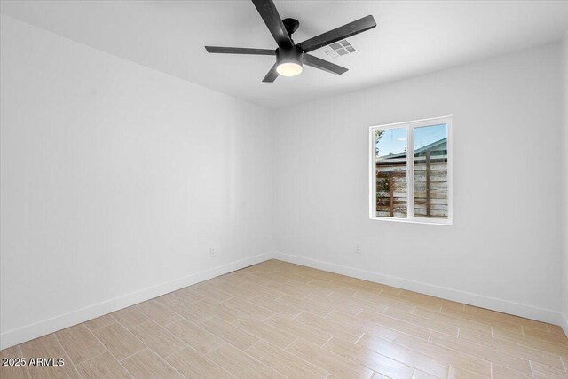 4400 N 20th St, Phoenix, AZ 85016 - unfurnished room with ceiling fan and light wood-type flooring