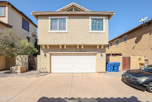 front facade featuring a garage