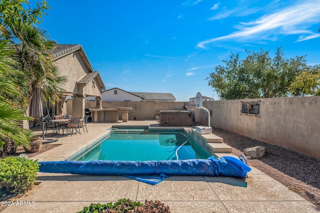 view of pool with a patio