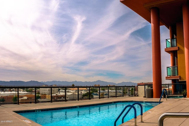 pool featuring a mountain view