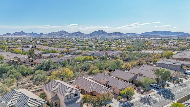 bird's eye view with a mountain view