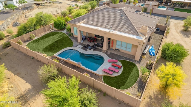 28309 N 156th Way, Scottsdale, AZ 85262 - view of swimming pool with a fenced backyard and a patio area