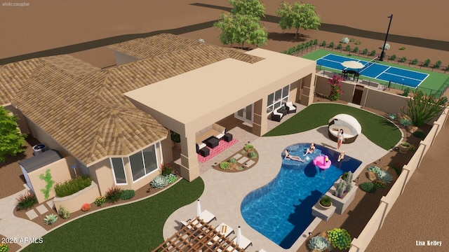 28309 N 156th Way, Scottsdale, AZ 85262 - view of swimming pool featuring a patio and a fenced backyard