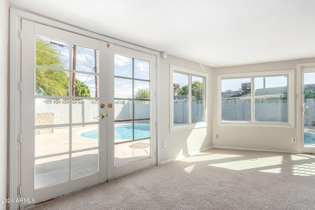 interior space featuring french doors