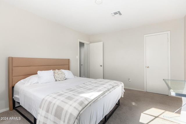 bedroom with carpet floors