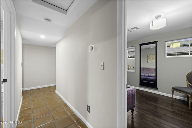 corridor with baseboards