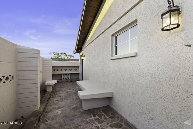 view of home's exterior featuring stucco siding