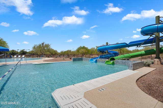 8071 W Georgetown Way, Florence, AZ 85132 - community pool with a water slide and a patio