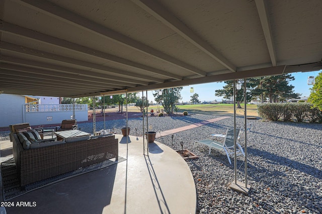 view of patio / terrace with an outdoor hangout area