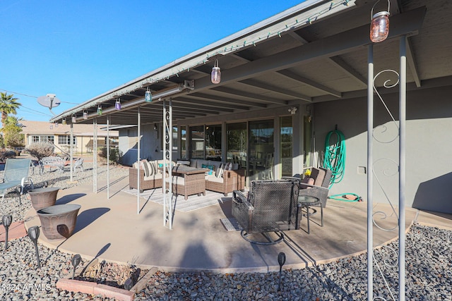 view of patio / terrace featuring an outdoor living space