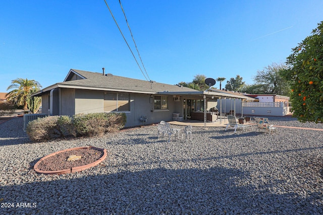 view of front of property with a patio