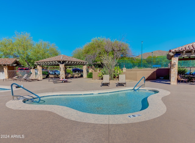 view of pool with a patio