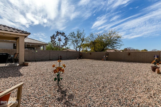 view of yard with a patio