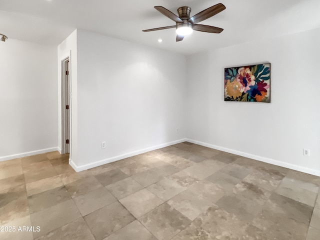 empty room with ceiling fan