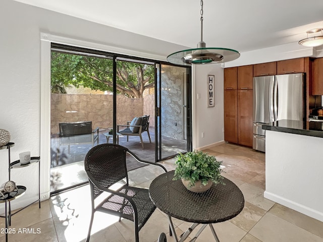 view of dining space