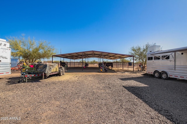 view of parking / parking lot