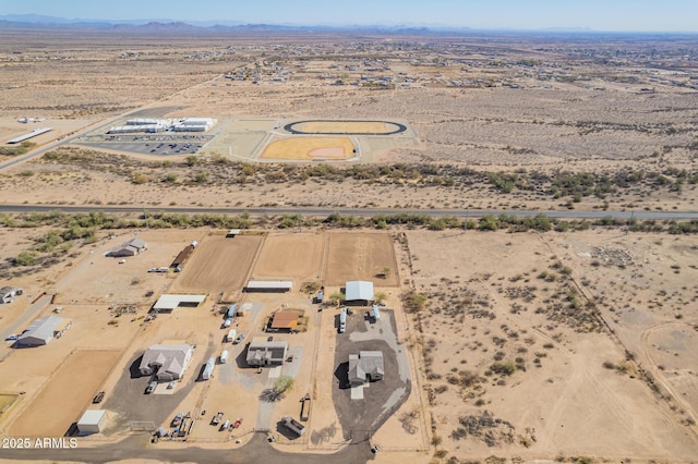 drone / aerial view featuring a mountain view