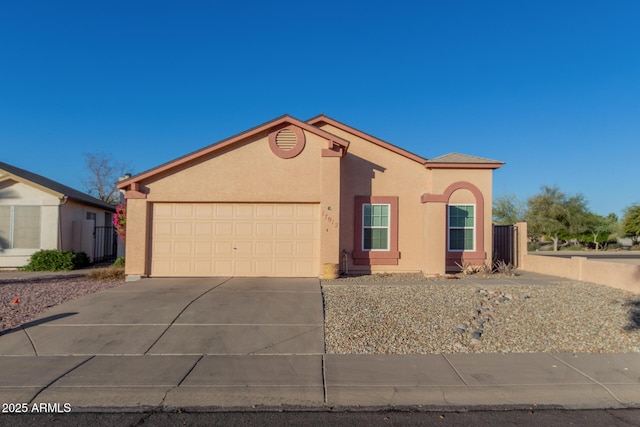 view of front facade with a garage