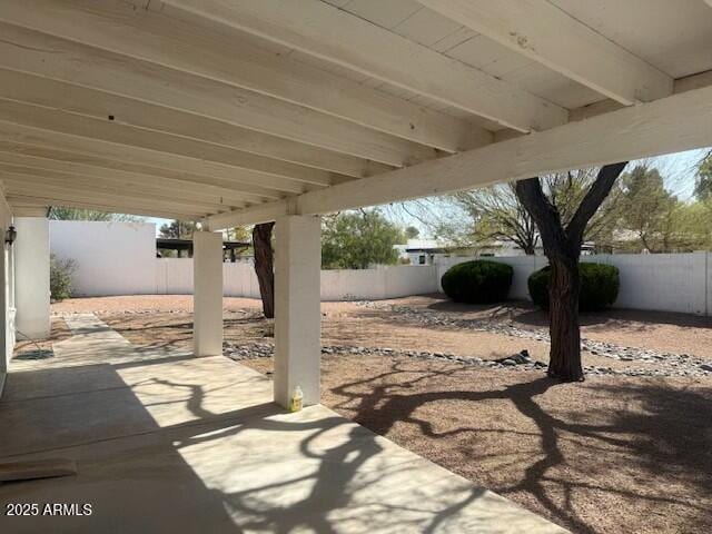 view of patio / terrace featuring a fenced backyard