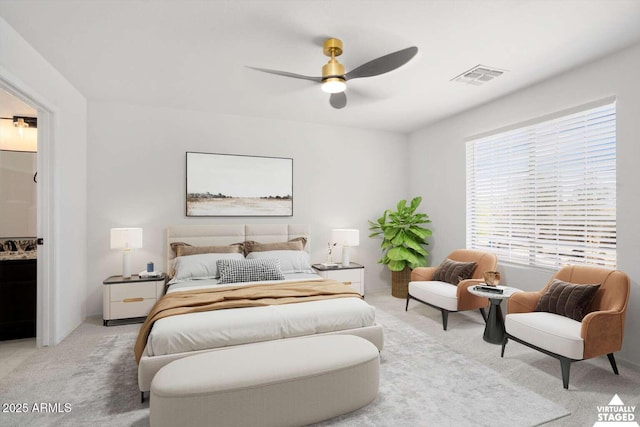 23772 W Grove St, Buckeye, AZ 85326 - bedroom featuring light carpet and ceiling fan