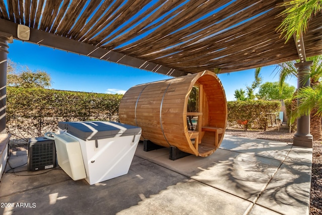 view of patio / terrace with a pergola