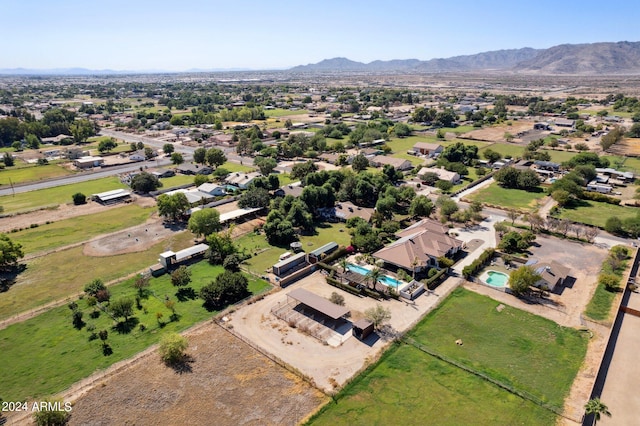 aerial view featuring a mountain view