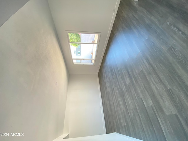 interior space with hardwood / wood-style floors