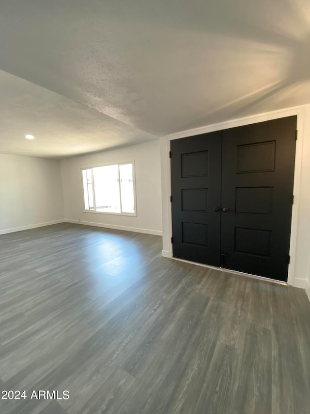 foyer featuring dark wood-type flooring