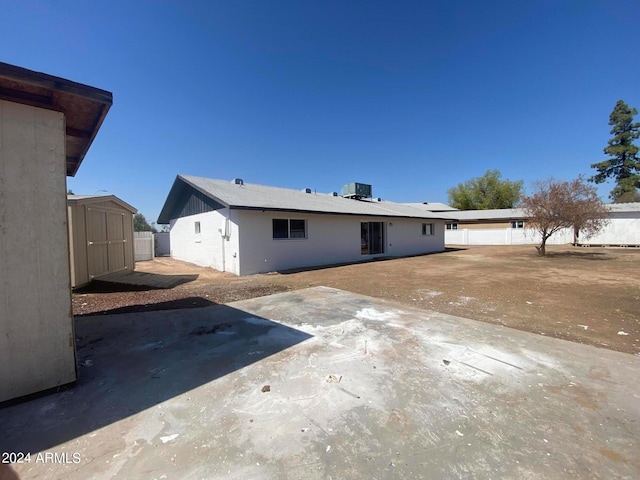 rear view of house featuring a patio area