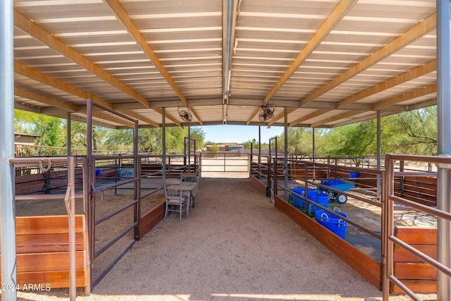 view of horse barn