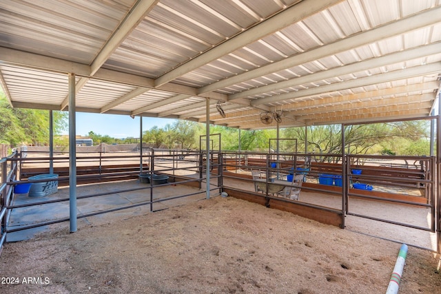 view of horse barn