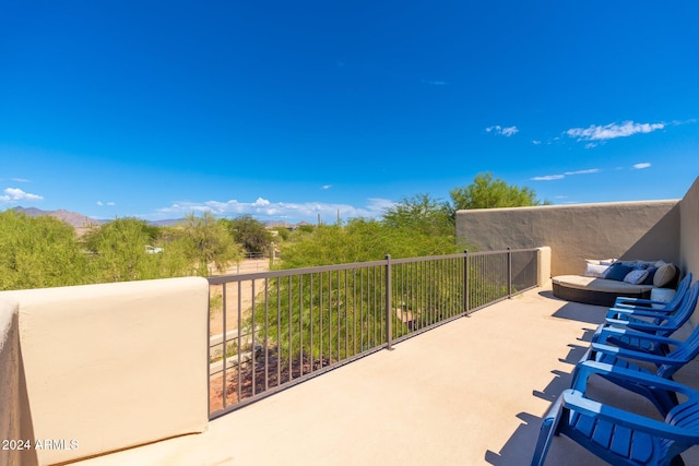 view of patio / terrace featuring a balcony