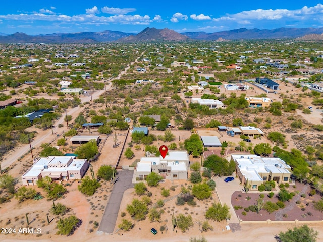 bird's eye view featuring a mountain view