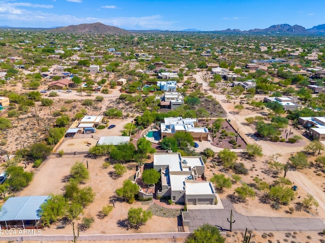 aerial view featuring a mountain view