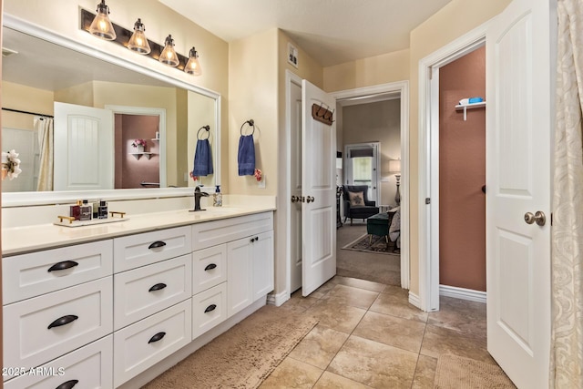36641 N Railway St, San Tan Valley, AZ 85140 - full bath with tile patterned floors, vanity, baseboards, and visible vents
