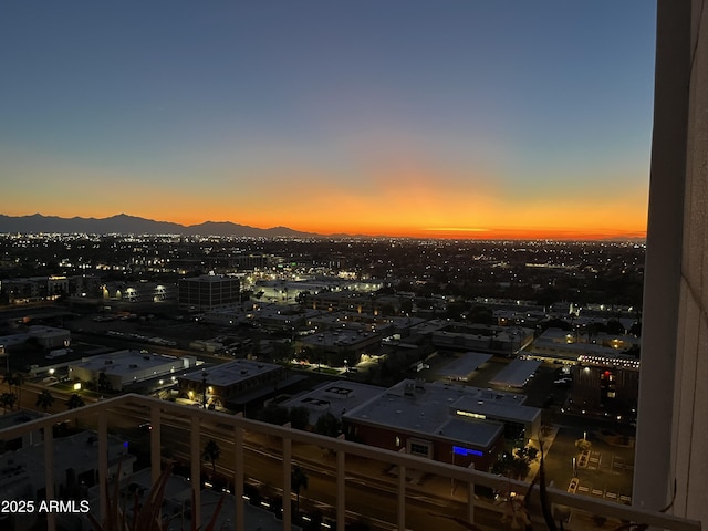 view of city featuring a mountain view