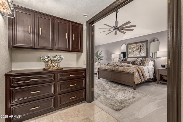 10826 E Navajo Dr, Sun Lakes, AZ 85248 - bedroom featuring a textured ceiling and a ceiling fan