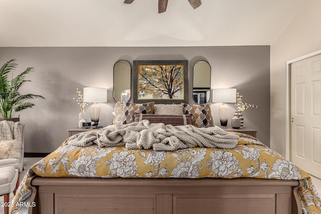 10826 E Navajo Dr, Sun Lakes, AZ 85248 - bedroom with a ceiling fan