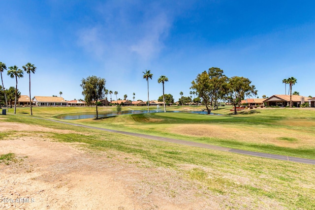 10826 E Navajo Dr, Sun Lakes, AZ 85248 - view of property's community with a yard, a water view, a residential view, and view of golf course