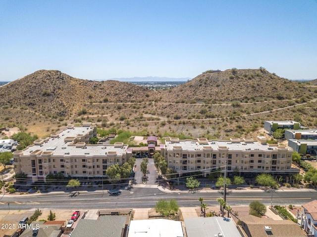 aerial view featuring a mountain view