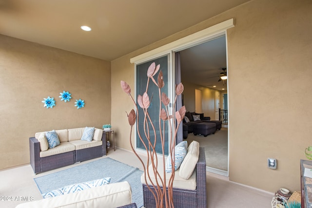 view of patio / terrace featuring an outdoor hangout area