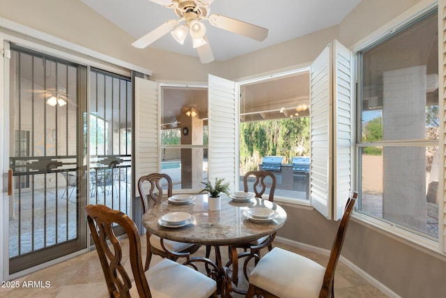 19275 N 88th Way, Scottsdale, AZ 85255 - dining space with ceiling fan