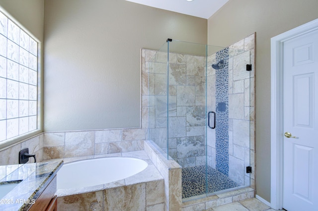 1470 W Bartlett Way, Chandler, AZ 85248 - full bathroom with a garden tub and a shower stall